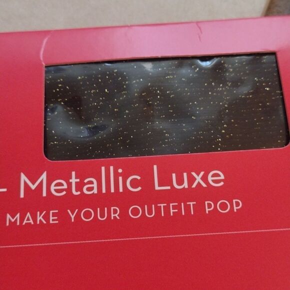 Lot of 2 Spanx Tights One Reversible black and brown And One Metallic shimmer A - Picture 5 of 10